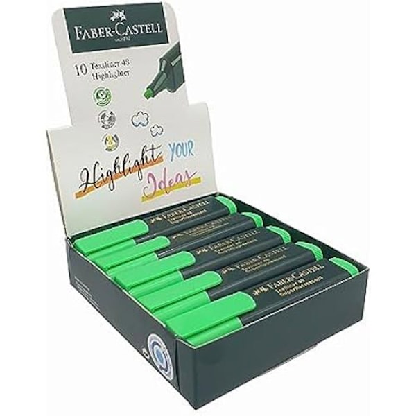 Fluorescerende markør - Faber-Castell - Textliner 48 - Mejselspids - Linjebredde 1-5 mm - Grøn