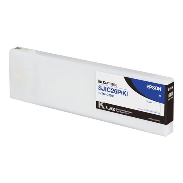 Epson SJIC26P(C) 295,2 ml sort blækpatron til ColorWorks TM-C7500