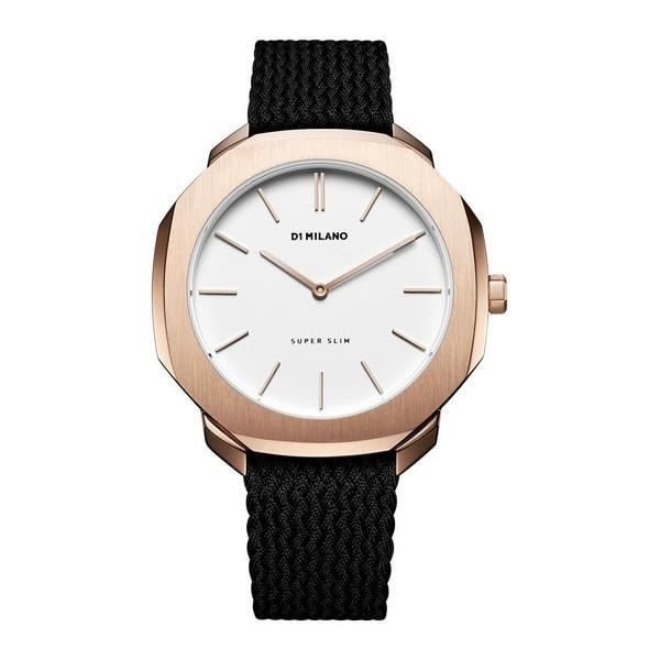 Unisexklocka D1-MILANO (36 mm) - Quartz Urverk - Alfanumerisk display - Guldfärg