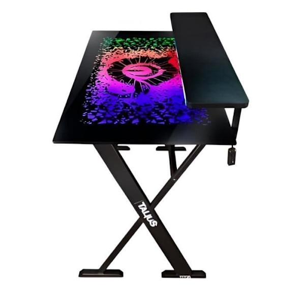 Spillebord - TALIUS - Warship X1 RGB - Sort - 1200x600 mm - LED RGB 7 farver Svart