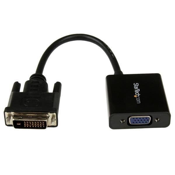 DVI til VGA adapterkabel - DVI-D til HD15 konverter - 1920 x 1200 - Sort