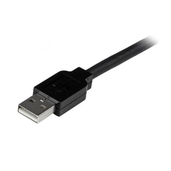 Active USB 2.0 Repeater Kabel - STARTECH - 25 m - Sort - Afskærmet
