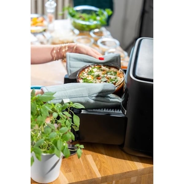 Plat luftfritös - PYREX - 1450144 - Rund - I borosilikatglas - 26 cm TRANSPARENT