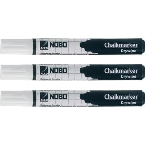 Kritväst för krita - Nobo - Raderbar - Opaque - Vit - 1 styck Vit