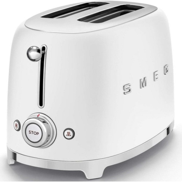 SMEG TSF01WHMEU Brödrost Matt vit - 2 skivor - 6 bryningsnivåer - Avfrostningsfunktion Matt vit