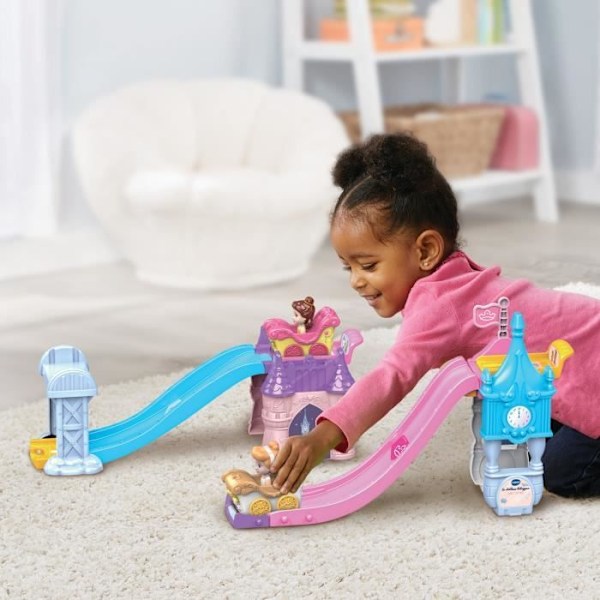 VTECH TUT TUT BOLIDIT DISNEY-PRINSESSAT - LINNA - TAIDETTAVA KELKKA (+ CINDERELLAN TAIDETTAVA HÄÄVAUNU) Flerfärgad