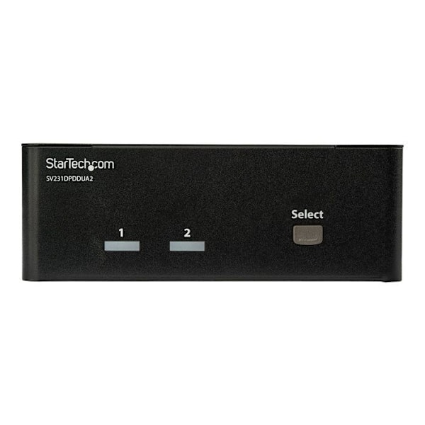 KVM-kytkin - StarTech.com - SV231DPDDUA2 - 4K Ultra HD - 2 porttia - Kaksoisnäyttö musta