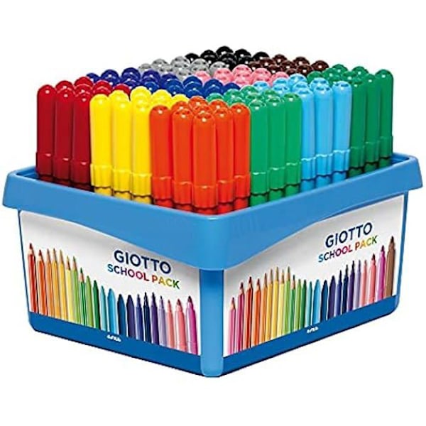 Markörer - GIOTTO - Turbo Maxi - Set med 108 - Flerfärgad - För barn från 3 år mångfärgad