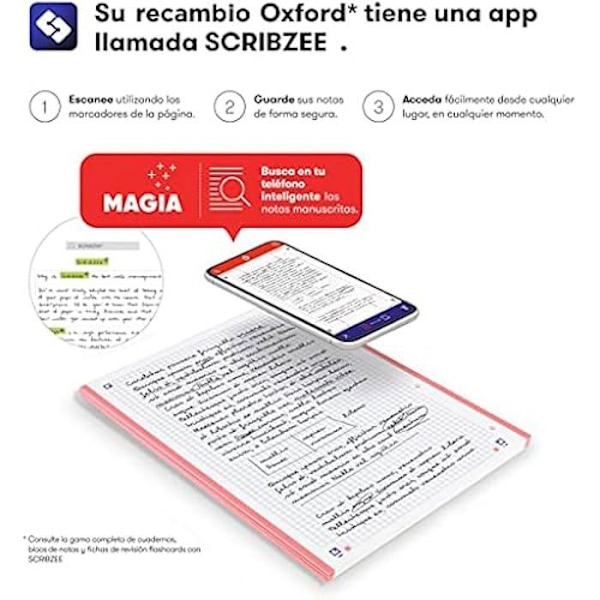 Kansi - OXFORD - Live & Go - 4 rengasta - Polyfoam - 100 A4+ arkkia sort