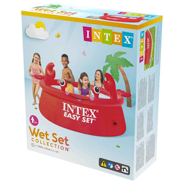 Intex - 26100NP - Fristående krabbapool ø 1,83 x 0,51 m Röd