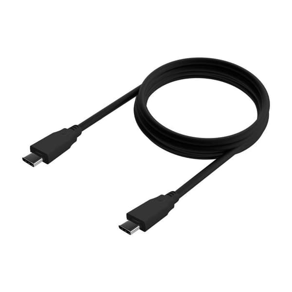 USB-C 3.2 Gen2x2 Kabel - AISENS - 20 Gbps - 8K@30Hz - 5A 100W - E-Marker - 1.0 m - Sort - Han til han - Videotransfer