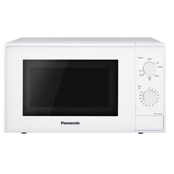 Panasonic NN-K10JWMEPG Fyr Microvågsugn Kombinerad Grill, Rotationsfat 20L, 800W, Avfrostning, 5 Effektlägen, Timer