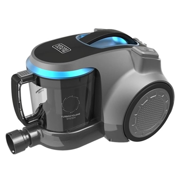 BLACK & DECKER BXVML700E Beholderstøvsuger uden pose - Grå - Klasse A - Rengøring uden pose Sort, Grå, Turkis