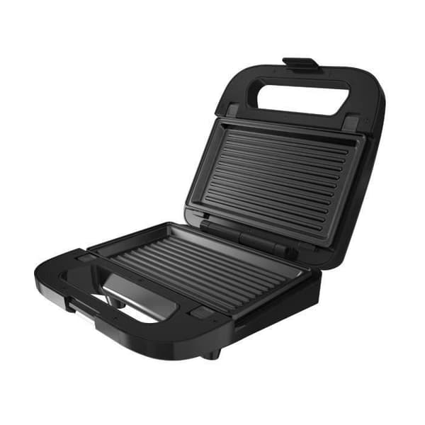 BLACK & DECKER - Multifunktion toast/vaffel/grillapparat - 750W - grå/sort - BXSA754E Sort, brun