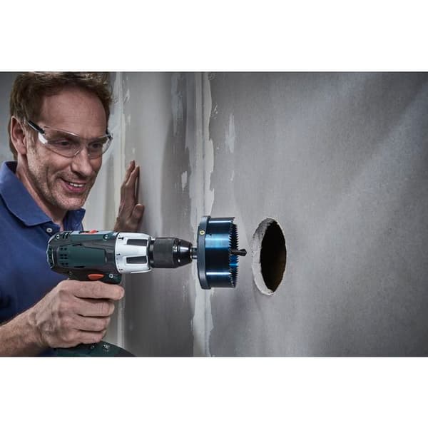 wolfcraft - Multi-Blade Hulsav - Diameter 60, 68, 74, 80, 95 mm - Skæredybde 33 mm, Centreringsbor - ref. 2162000 Grå
