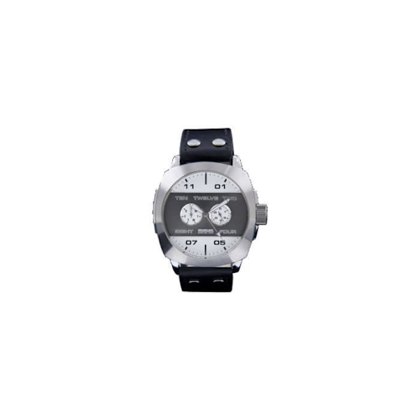 Klocka - 666 Barcelona - 251 - Läder - Vit - 47 mm Vit