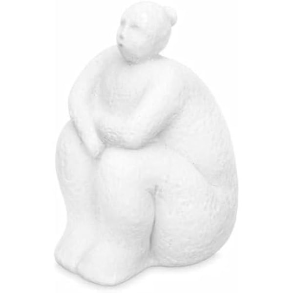 Dekorativ figur - PRESENTDEKOR - Sittande kvinna - Dolomit - Flerfärgad - 42,8 x 32,1 x 39,2 cm Flerfärgad
