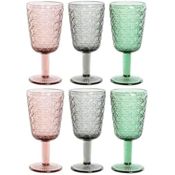 Glasögon - HOME ESPRIT - Set med 6 - Flerfärgade - 285 ml - Tål maskindisk Flerfärgad