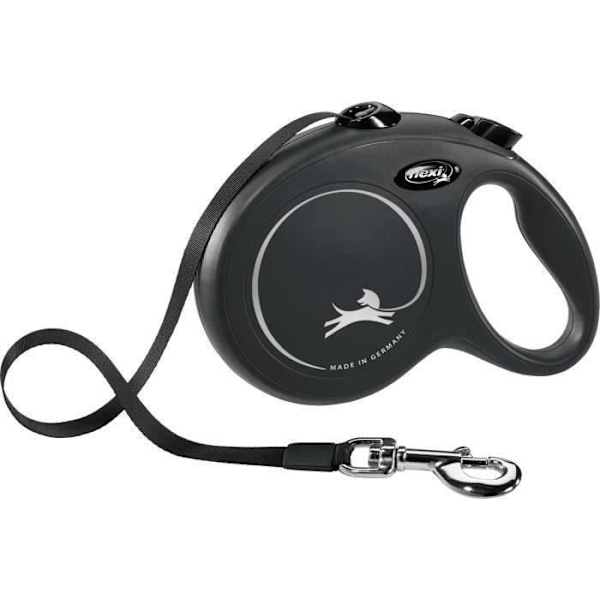 TRIXIE flexi Uusi CLASSIC hihnahihna - Koko L - 5 m - Musta sort