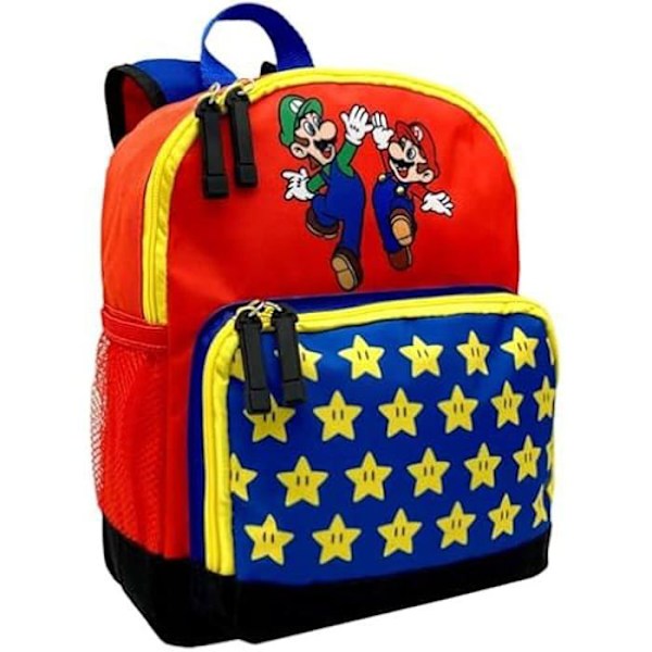 Førskolerygsæk - LEGETASKER - Supermario - 28 x 23 x 10 cm - Blandet - Sort Svart