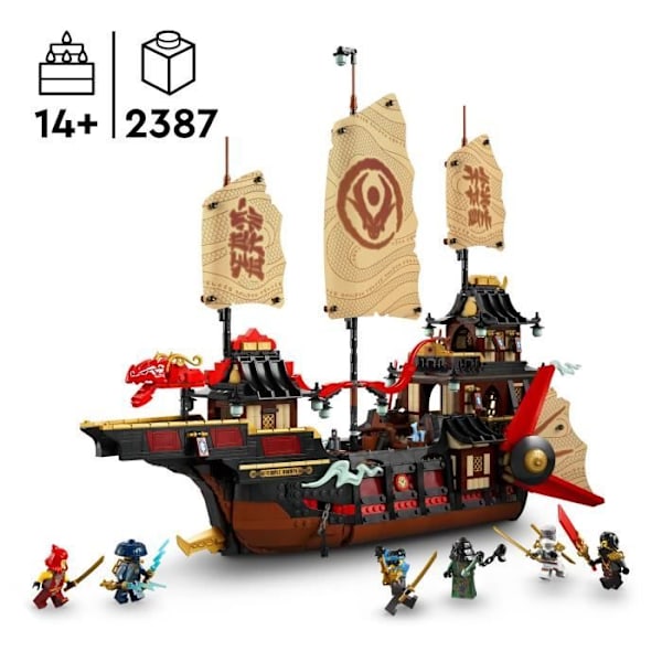 LEGO NINJAGO 71848 Aarretemppeli - Rakennussarja pojille 14 vuodesta ylöspäin - Laiva