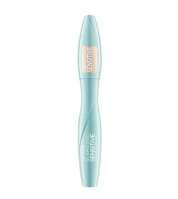 Mascara - CATRICE - Glam & Doll Sensitive Volume - Vandafvisende - Élastomère - Ultra sort Grøn