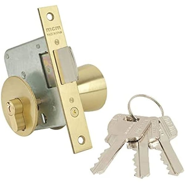 Cerrad knap - MCM - Model 5247d50 - Længde 50 mm - Med nøgle - Montering af indstik Matt mässing