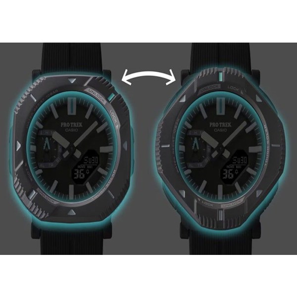 Klocka - Casio - PRJ-B001B-2ER - Blå Nylon - Vattentålig 10 bar - 44 mm Blå