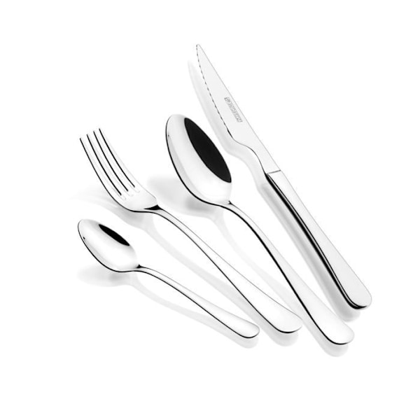 Bestiksæt - Monix - Rustfrit stål - 24 dele - Tåler opvaskemaskine - Blank finish