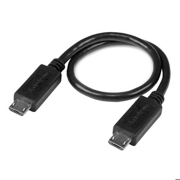 STARTECH.COM USB OTG Micro USB til Micro USB kabel - On-The-Go USB Adapter - M/M - 20 cm - Sort
