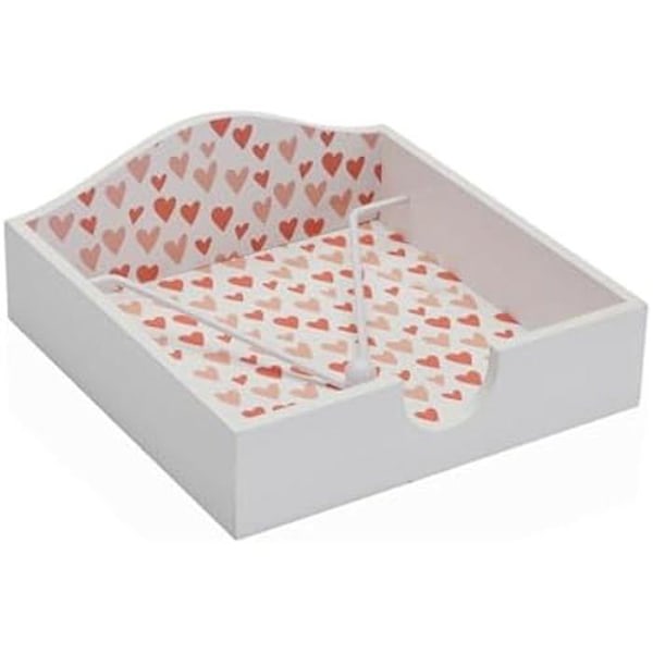 Handduksställ - Versa - Amore - Trä - Flerfärgad - 19,5 x 19,5 x 8,5 cm Flerfärgad