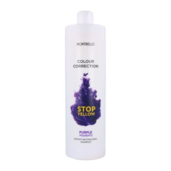 Montibello värinkorjaus stop yellow shampoo 1000 ml (neutralisoija+lila pigmentti)