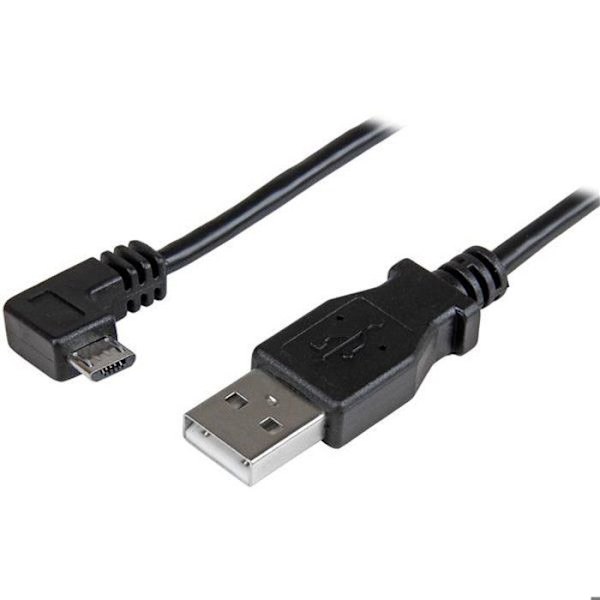 Ladekabel Micro USB - StarTech.com - 1 m - USB-A til Micro-B - L-formet - 0,25 mm²