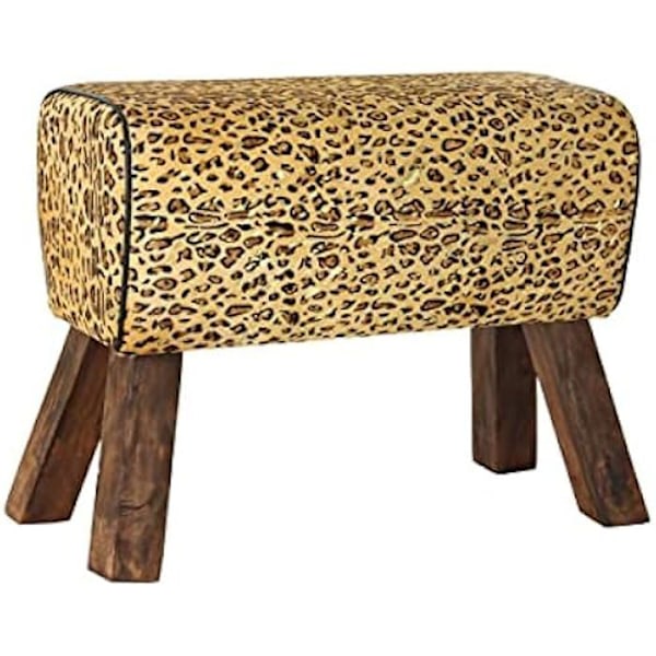 Rakka - DKD Kodin sisustus - Vakio - Nahka ja puu - Ruskea ja musta - 67x30x51 cm Svart