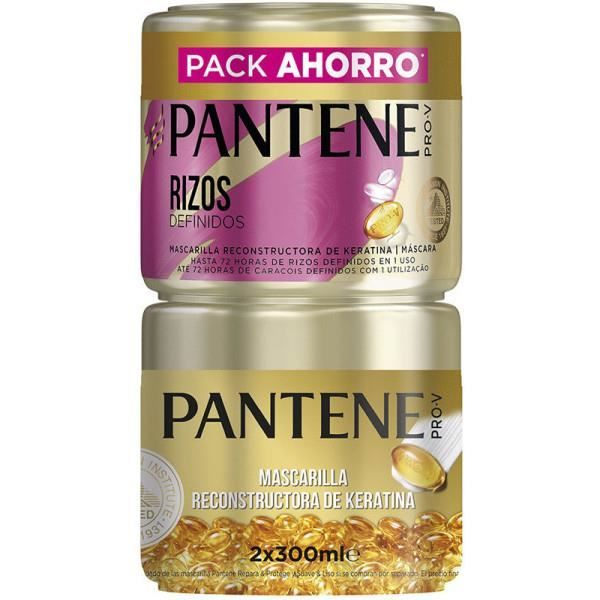 Pantene Rizos Definidos Mascarilla Lote 2 x 300 ml naisille
