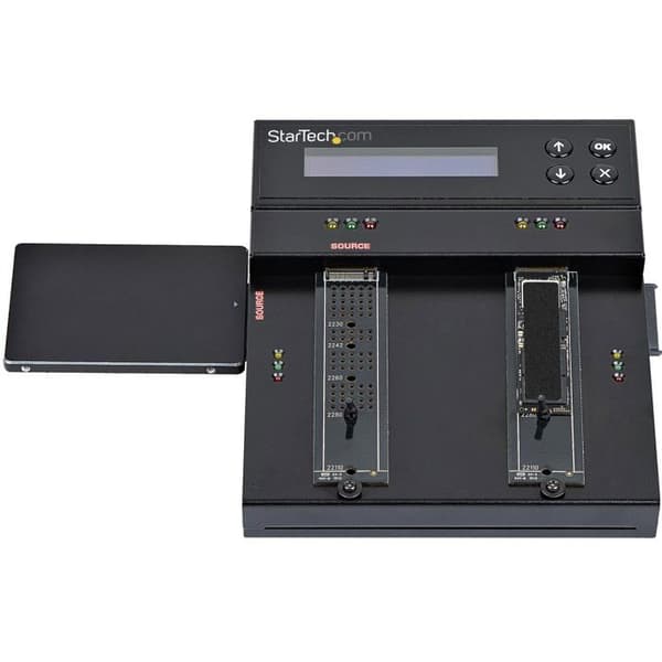 Diskduplikator og sletter - StarTech.com - M.2 SATA & NVMe - 7,5 Go/min - 2.5/3.5 tommer - Standalone