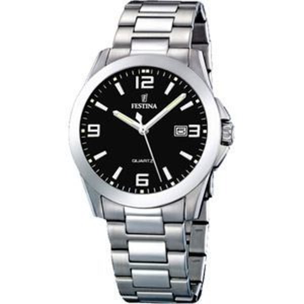 Herrklocka - Quartz - Svart - F16376-4 Grå