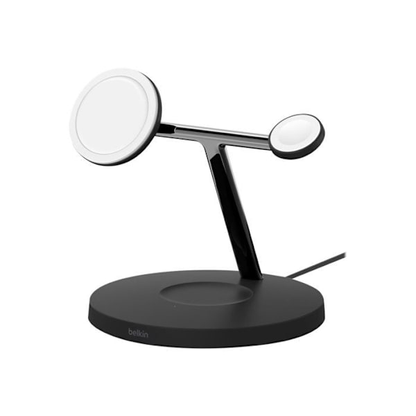 Belkin Qi2 15W MagSafe 3-i-1 ladestation sort Sort