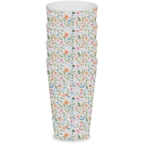 Koppar - VERSA - Set om 4 i RPET polyeten - Flerfärgad - Mått 21,64 x 24,71 x 15,3 cm Flerfärgad
