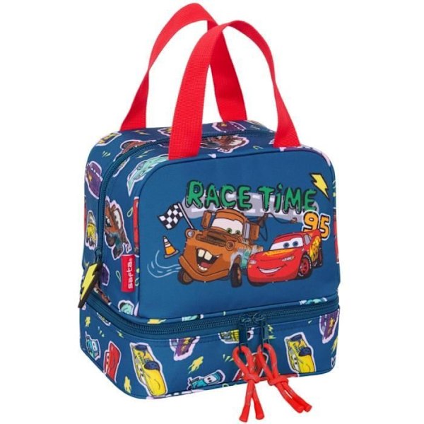 Sac Goûter - Biler Racing - 20 CM - 1 rum - Dobbelt håndtag - Unisex