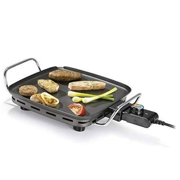 Plancha Chef Mini Classic sort - Prinsesse - 28 x 28 cm - 4 personer - 1.900 W - Støbt aluminium