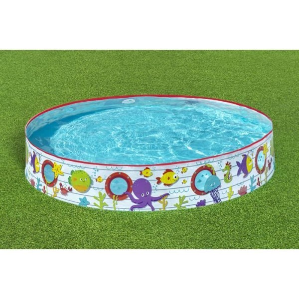 Børnepool - Bestway - Model 152x25 cm - Rund - Selvbærende - Multifarvet Flerfärgad