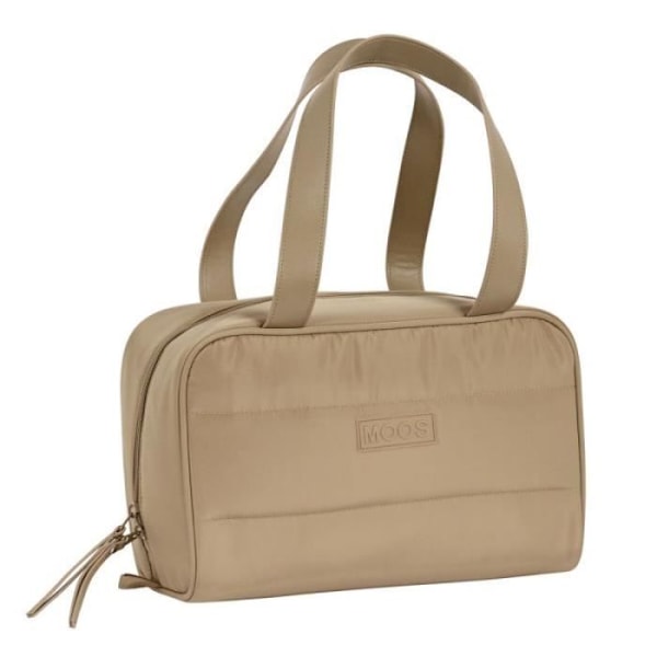 Toalettsag - Moos - Camel - Polstret - 31 x 14 x 19 cm - Lynlåst Kamel