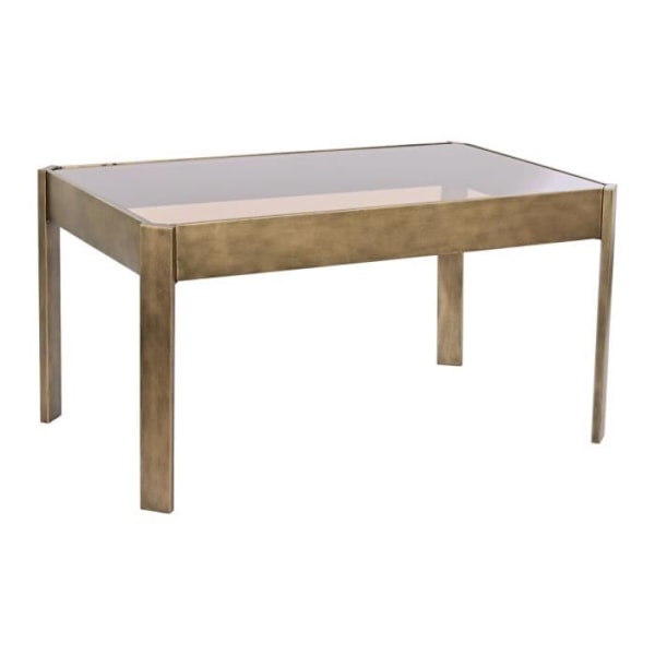 modern stil soffbord guldglas, metall 102 cm