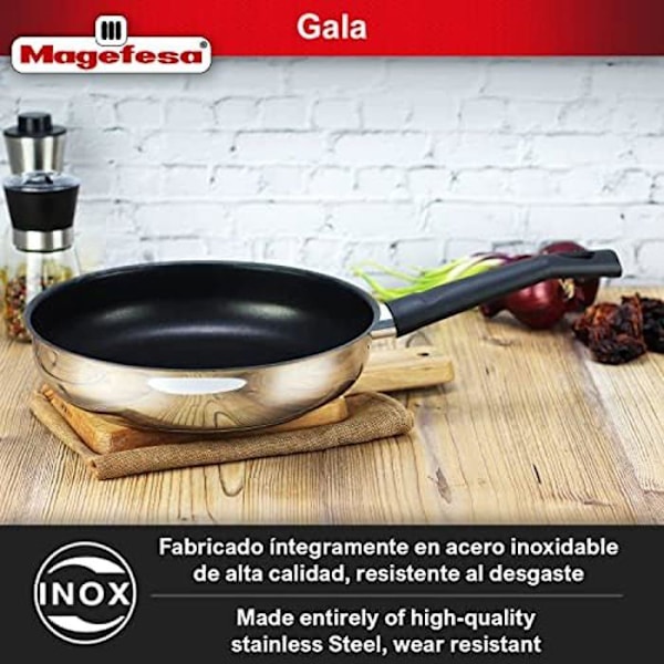 Stegepande - MAGEFESA - SARTEN DEEP GALA - 24 cm - Aluminium - Non-stick - Induktionskompatibel Svart