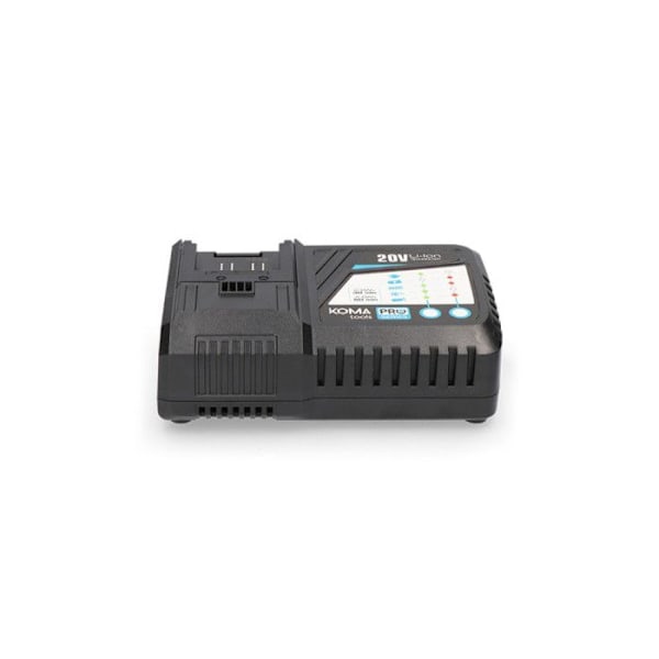 Lataaja - KOMA - 125W - akuille 08770 2Ah ja 08771 4Ah - Nopea lataus - Valoindikaattori