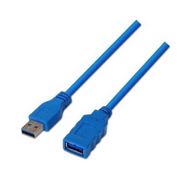 Nanokabel 10.01.0902-BL, 2 m, USB A, USB A, 3.0 (3.1 Gen 1), Han-Hun, Blå