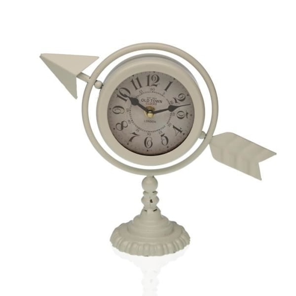 Pöytäkello Versa White Arrow Full Metal (23 x 16 x 8 cm)