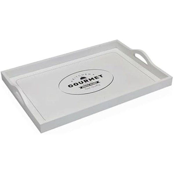 Bricka - VERSA - Gourmet MDF-trä - Flerfärgad - 46,5 x 31,5 x 6,5 cm - Rektangulär Flerfärgad