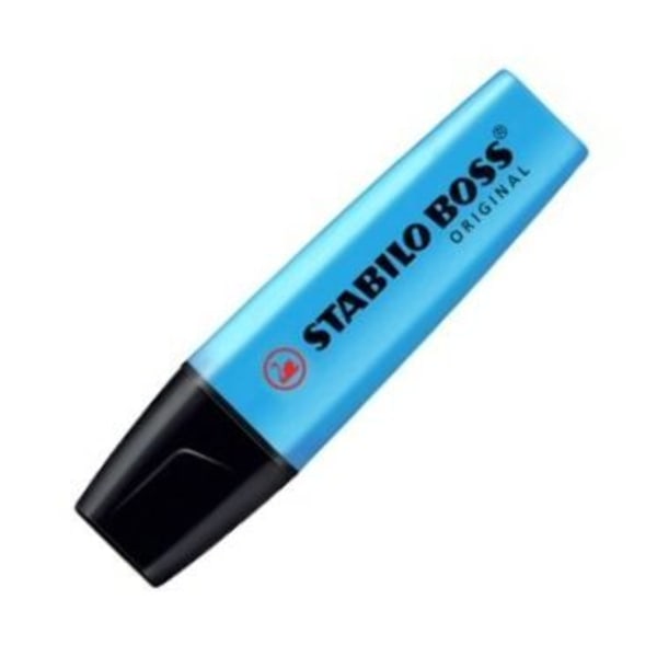 Set med 10 highlighter mejselspets blå STABI... Blå
